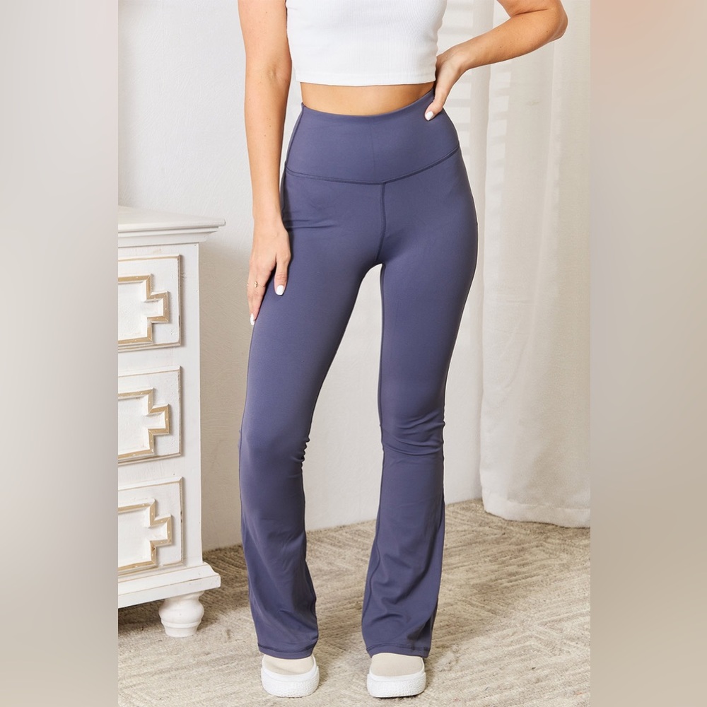 NEW**-Basic Bae Wide Waistband Bootcut Sports Pants OFFERS WELCOME